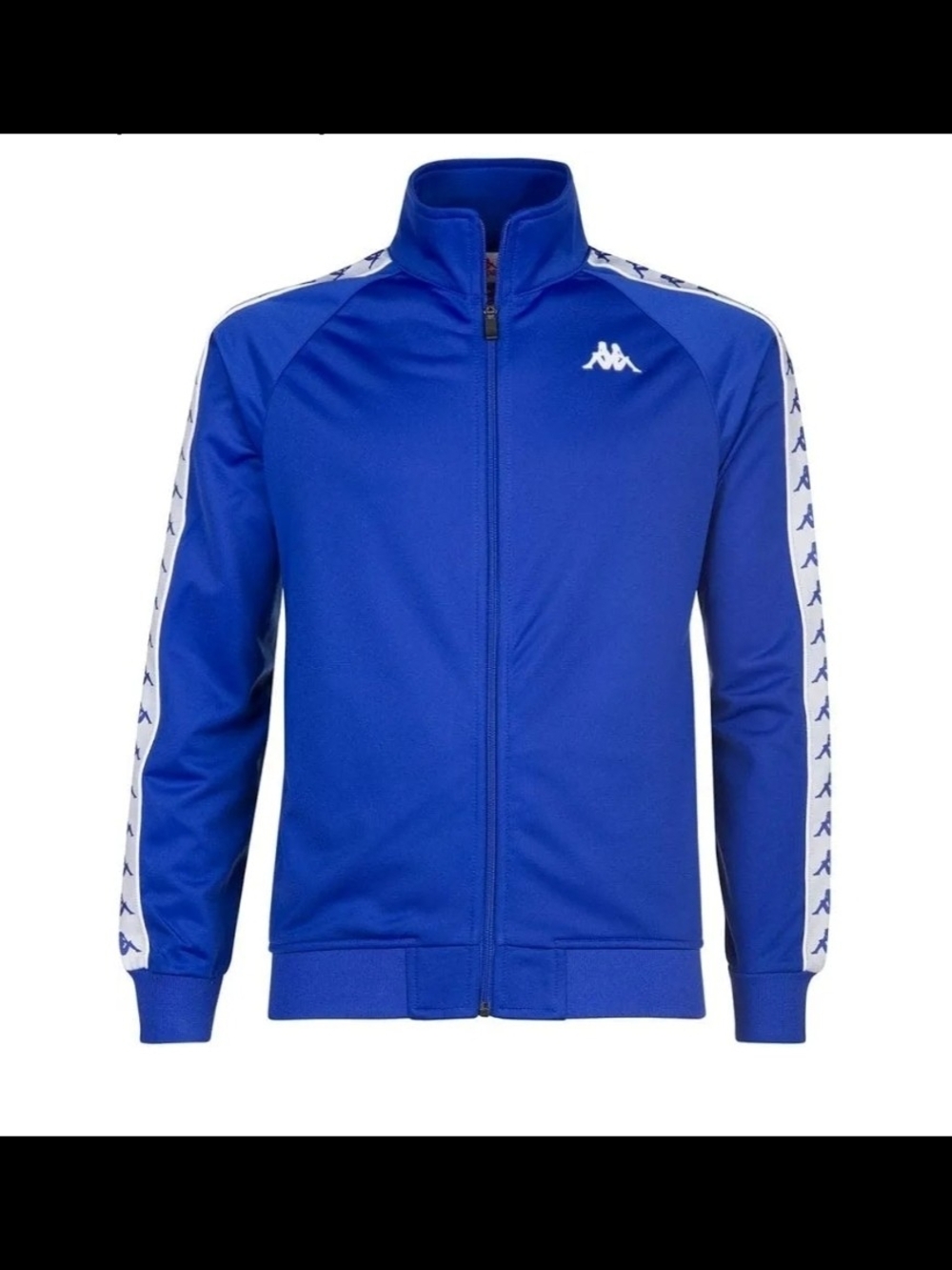 Kappa Men's Blue Track Jacket with Logo Tape